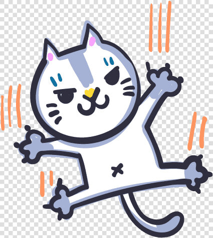  cat  cats  scratch  multicolor   Cartoon  HD Png DownloadTransparent PNG