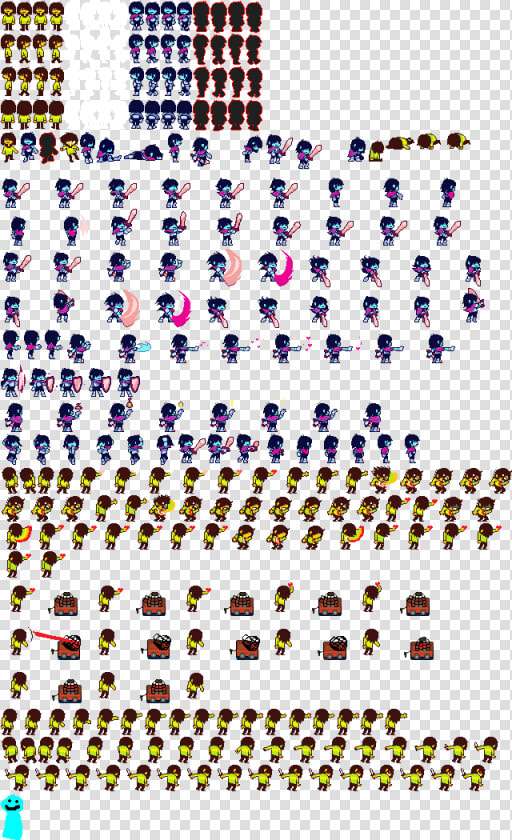 Deltarune Kris Sprite Sheet  HD Png DownloadTransparent PNG