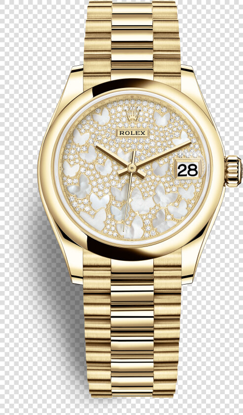 Rolex Datejust 31 Butterfly   Rolex Datejust 31 Gold  HD Png DownloadTransparent PNG