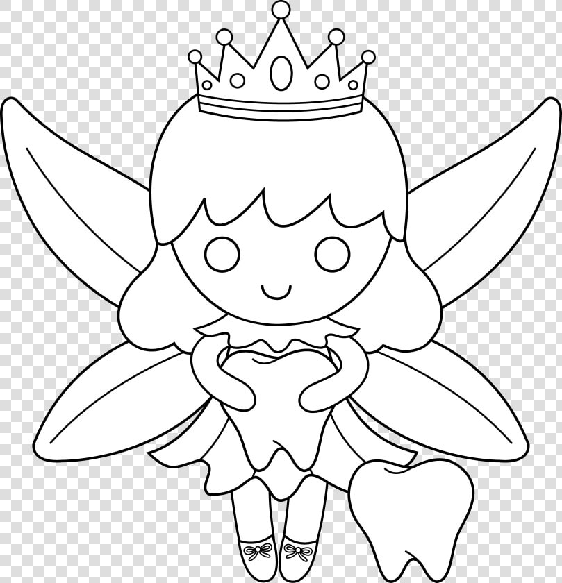 Fairies Clipart Printable   Tooth Fairy Colouring Pages  HD Png DownloadTransparent PNG