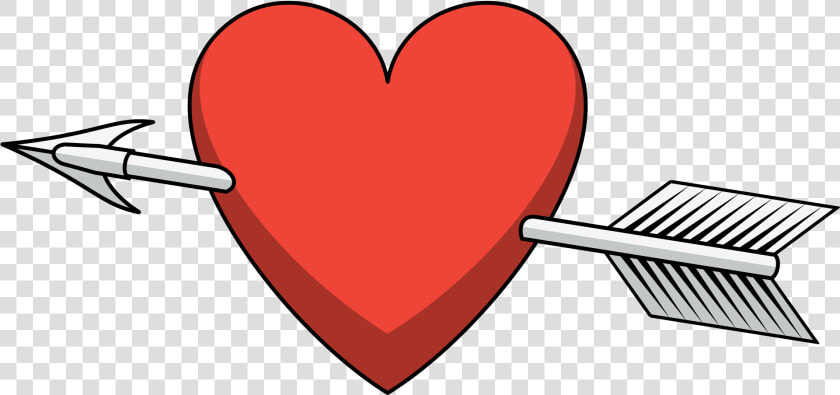 Arrow With Heart Graphic   Heart With Arrow Through Middle  HD Png DownloadTransparent PNG