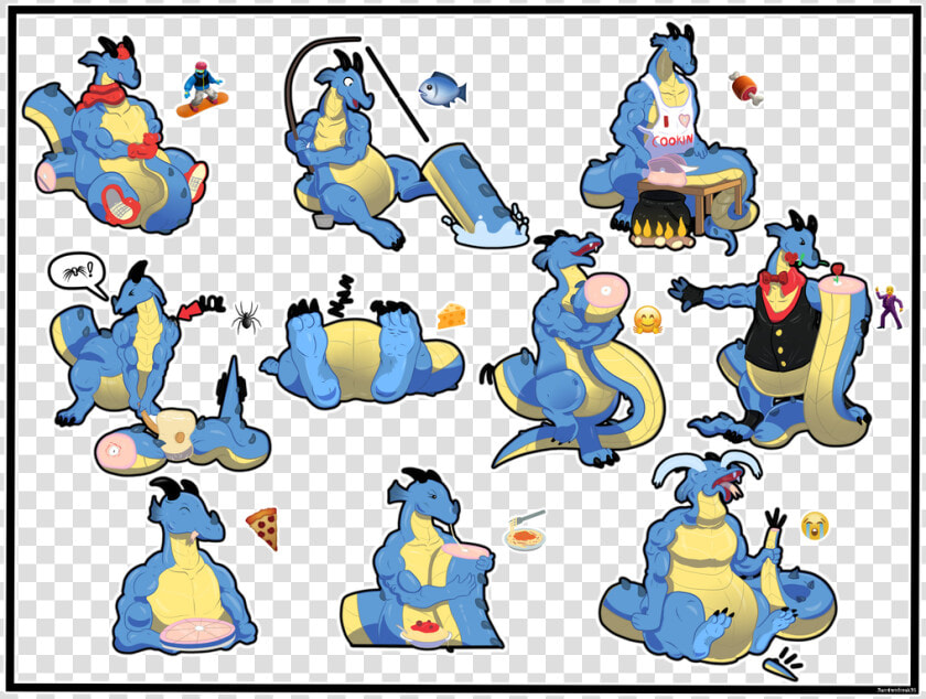 Dragon Tail Telegram Stickers   Cartoon  HD Png DownloadTransparent PNG