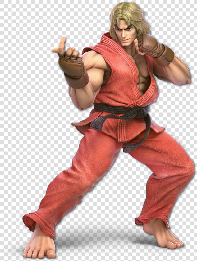 A Blond Haired Man Wearing An Orange Martial Arts Uniform   Super Smash Bros Ultimate Ken Render  HD Png DownloadTransparent PNG