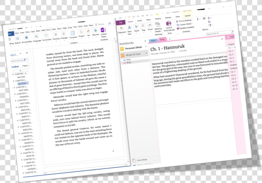 On The Left Is Writing On Word  And On The Right  Onenote   Computer Program  HD Png DownloadTransparent PNG