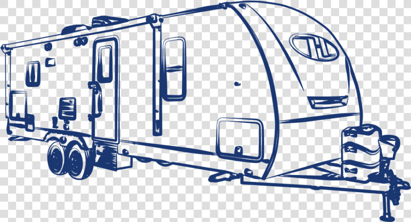 Travel Trailer   Drawing Of A Travel Trailer  HD Png DownloadTransparent PNG