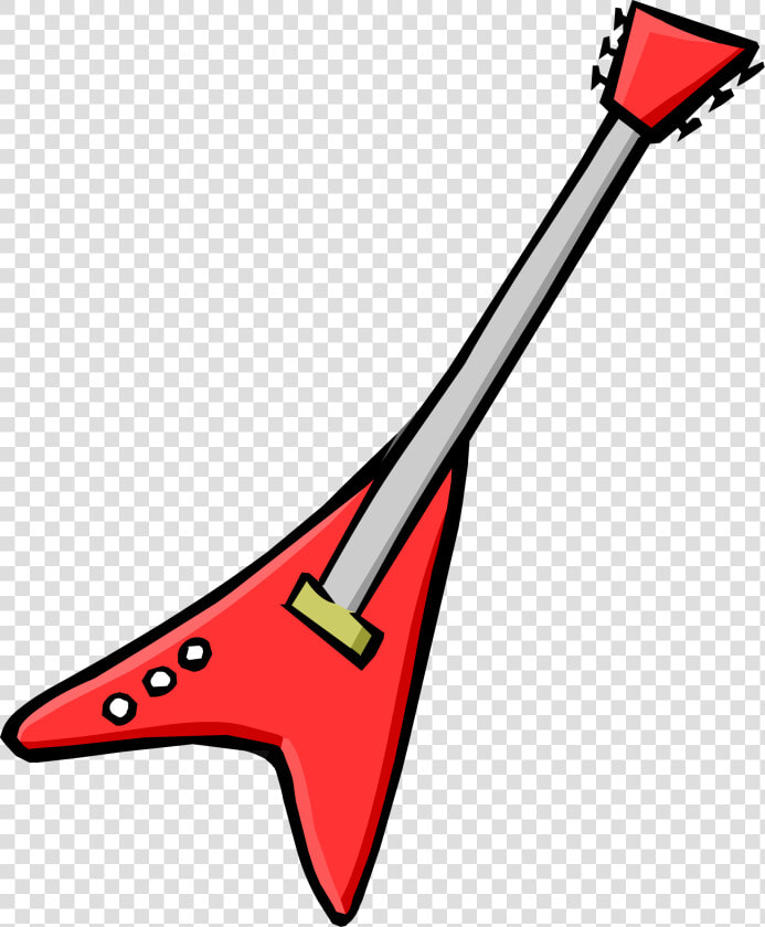 Red Electric Guitar Club   Club Penguin Electric Guitar  HD Png DownloadTransparent PNG