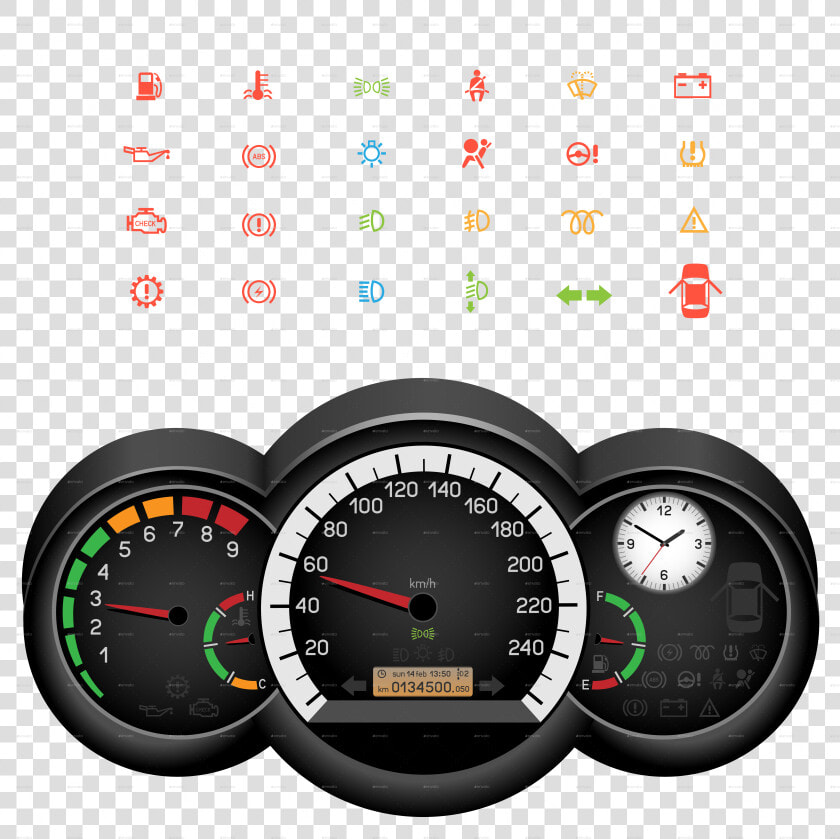 Car Speedometer Night Panel  HD Png DownloadTransparent PNG