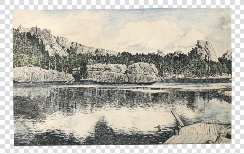 Drawing Of A River Basin Scene And Mountain In Autocad   Drawing  HD Png DownloadTransparent PNG