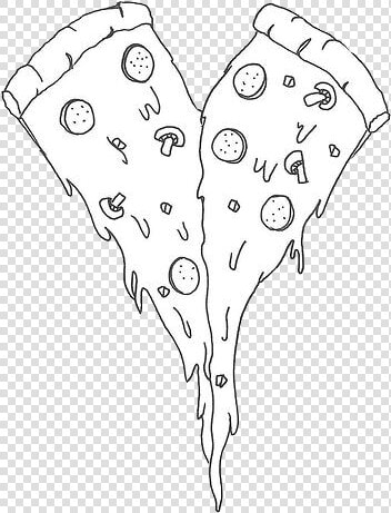 Black And White Pizza Teen Love Transparent Pizzas  HD Png DownloadTransparent PNG