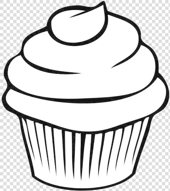 Рay Attention To Cupcake Clipart Outline   Coloring Page Cupcake Cute  HD Png DownloadTransparent PNG