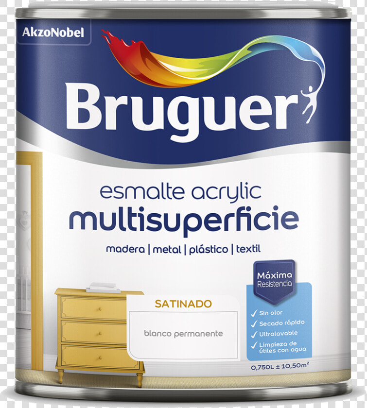 Esmalte Acrylic Multisuperficie Satinado   Bruguer  HD Png DownloadTransparent PNG