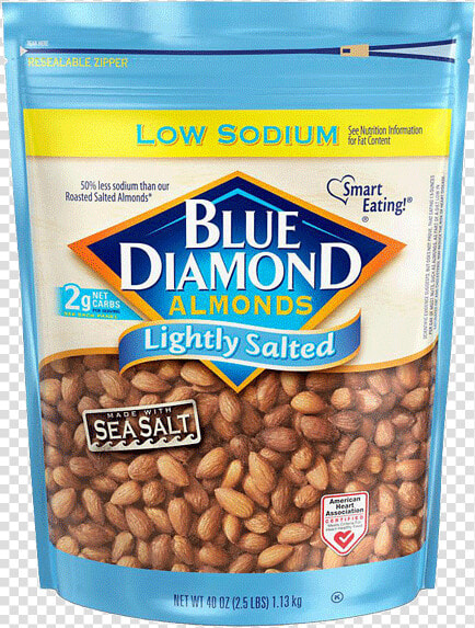 Blue Diamond Lightly Salted Almonds  HD Png DownloadTransparent PNG