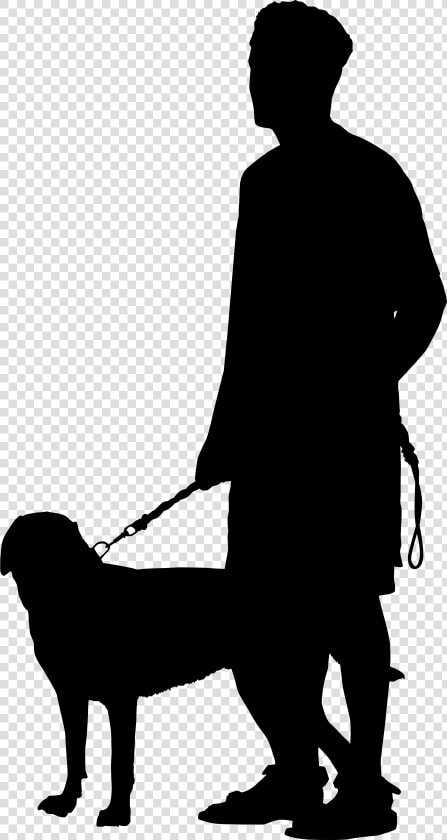 Clip Art Man Walking Away Silhouette   Silhouette People Dog Png  Transparent PngTransparent PNG