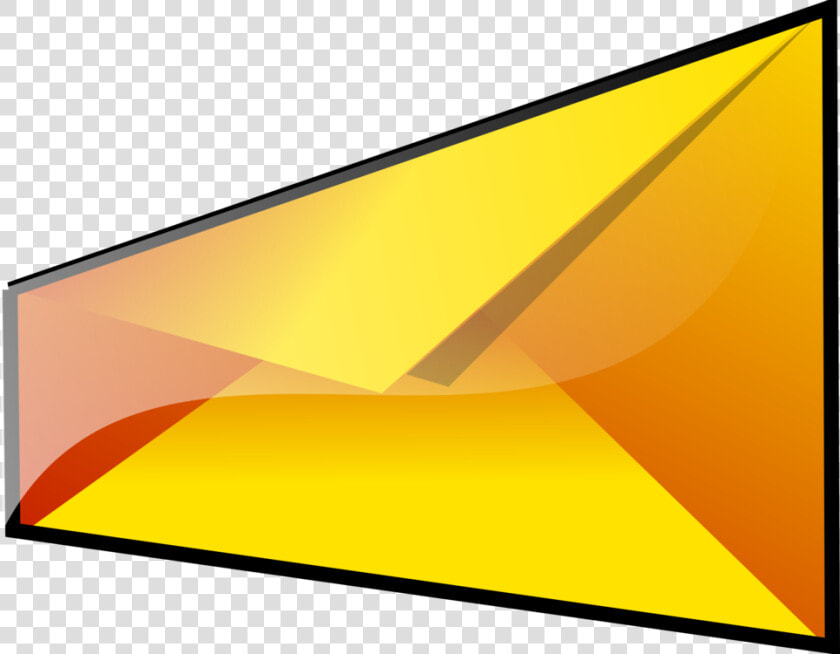 Angle yellow orange   Yellow Envelope  HD Png DownloadTransparent PNG