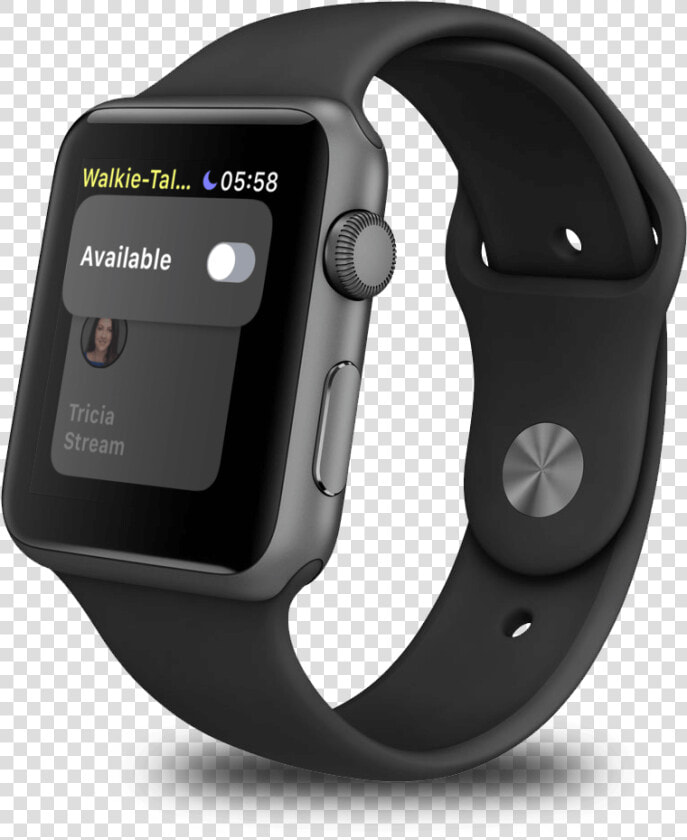 Not Available Setting In The Walkie talkie Feature   Black Apple Smart Watch  HD Png DownloadTransparent PNG