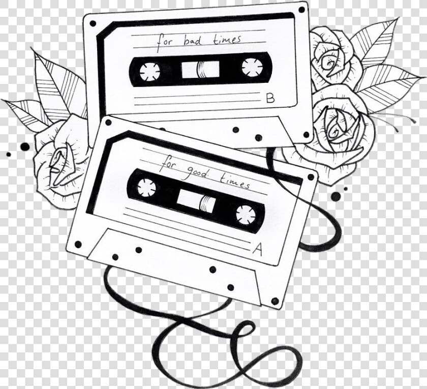 Cassette Drawing   Aesthetic Cassette Tape Drawing  HD Png DownloadTransparent PNG