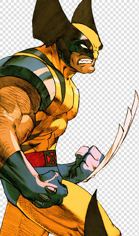 Logan Wolverine  Marvel Vs  Figurative Art  X Men    Marvel Vs Capcom 2 Artwork Wolverine  HD Png DownloadTransparent PNG