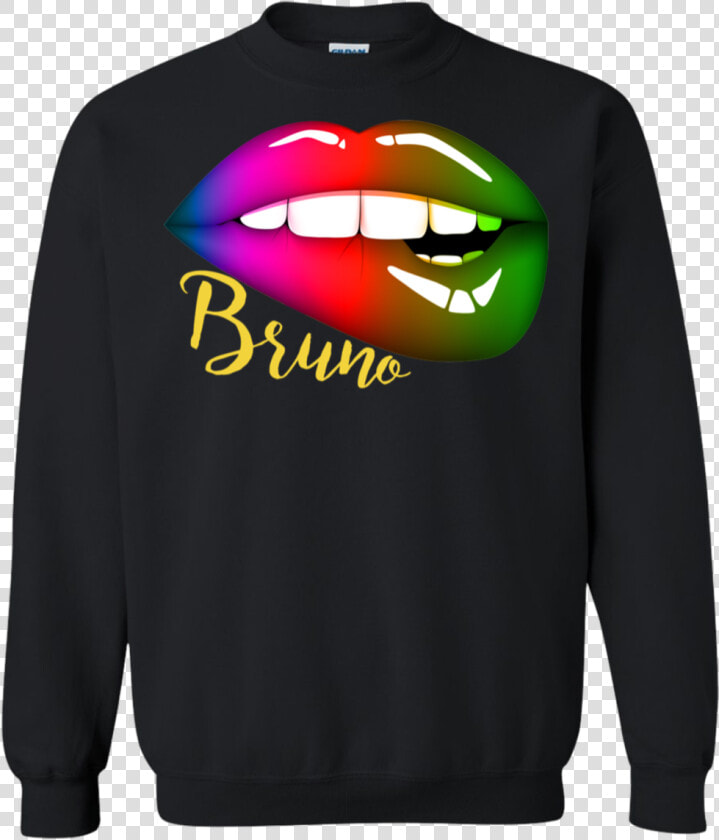 Love Heart Bruno Magic Lip Biting Sweatshirt   Active Shirt  HD Png DownloadTransparent PNG