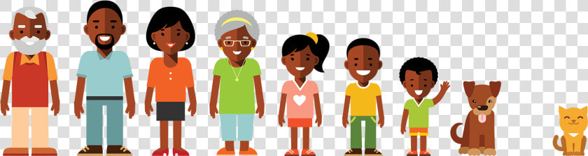 Deconstructing Stigma   Cartoon Family Members African American  HD Png DownloadTransparent PNG