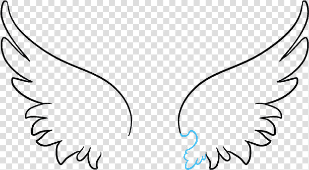 Angel Wings Clipart Sketch   Line Drawing Angel Wings  HD Png DownloadTransparent PNG