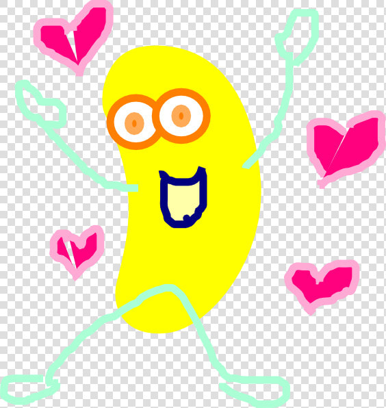 Yellow Jumping Jelly Bean Clip Art At Vector Clip Art   1 Yellow Jelly Bean  HD Png DownloadTransparent PNG