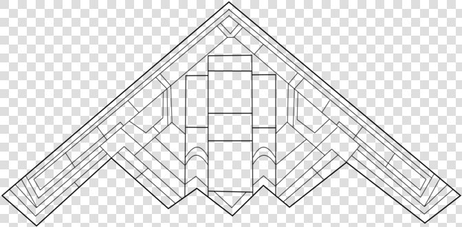 Line Art angle symmetry   B2 Stealth Bomber Top View  HD Png DownloadTransparent PNG