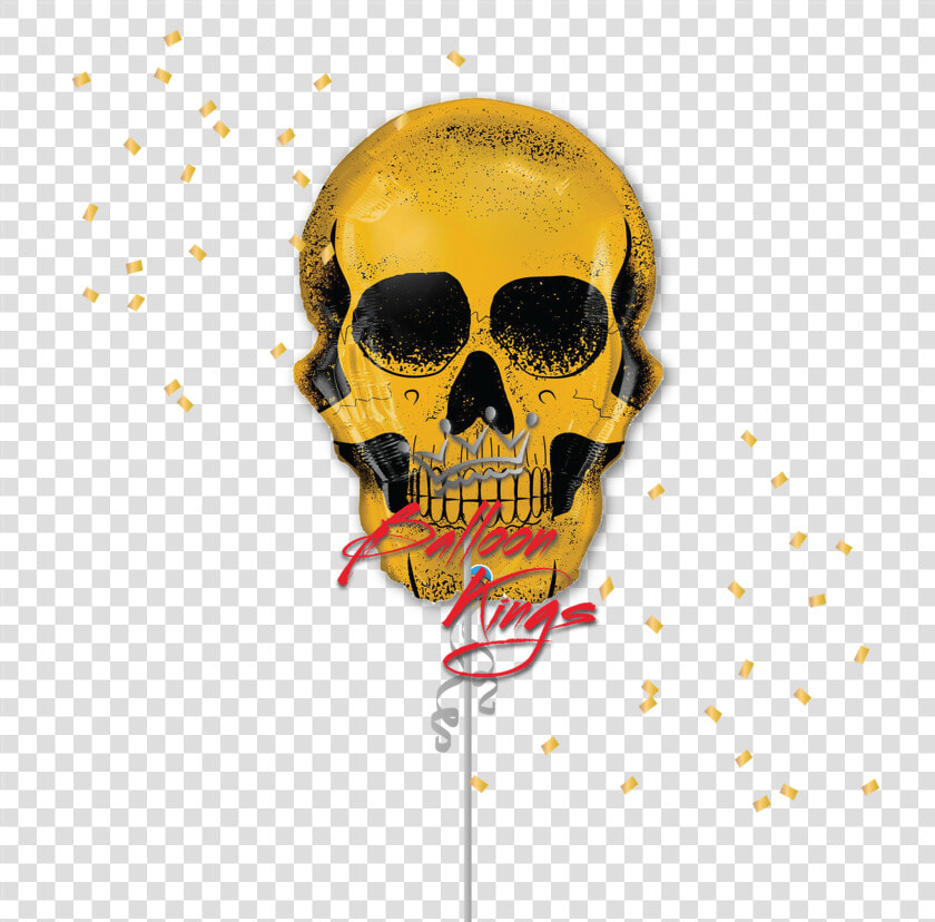 Golden Skull   Golden Skull Balloon  HD Png DownloadTransparent PNG