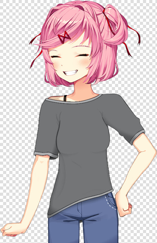 Png Doki Doki Literature Club Natsuki Sprites   Png   Doki Doki Literature Club Natsuki Lewd  Transparent PngTransparent PNG