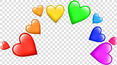  hearts  heartcrown  cute  aesthetic  rainbow  crown  HD Png DownloadTransparent PNG