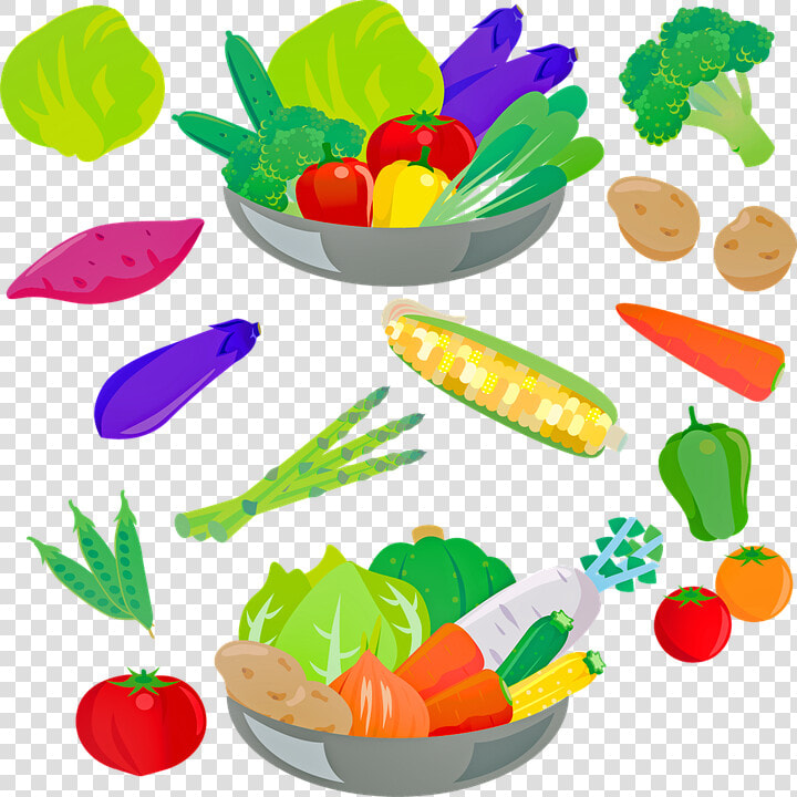 Vegetables  Salad  Broccoli  Corn  Potatoes  Eggplant   Vegetable  HD Png DownloadTransparent PNG