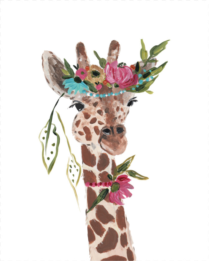 Boho Giraffe  art Print  Class Lazyload Lazyload   Boho Art Giraffe  HD Png DownloadTransparent PNG