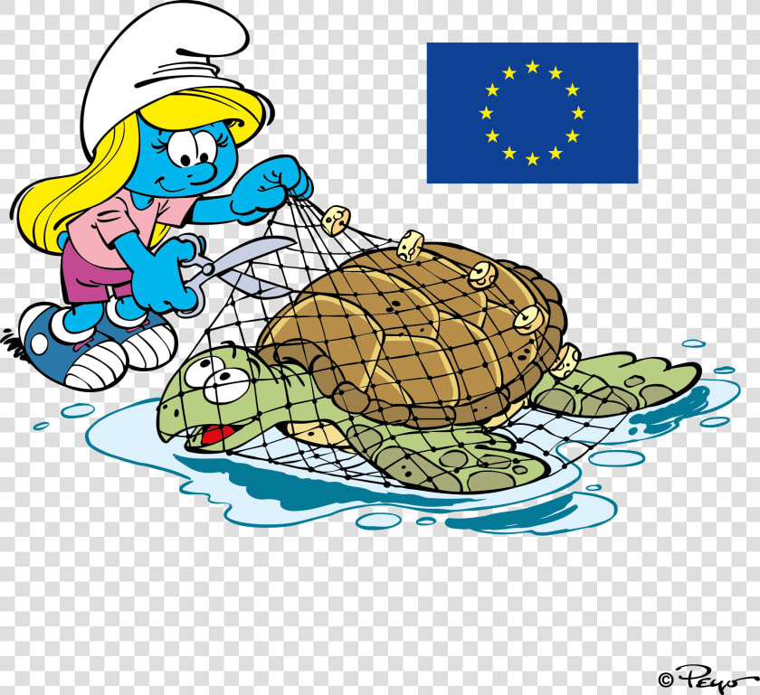 6 Smurfette Cuts Entangled Turtle Free  HD Png DownloadTransparent PNG