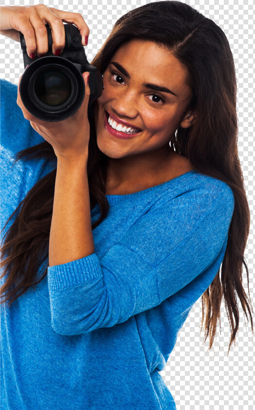 Photographer Free Commercial Use Png Image   Camera With Girl Pic Png  Transparent PngTransparent PNG