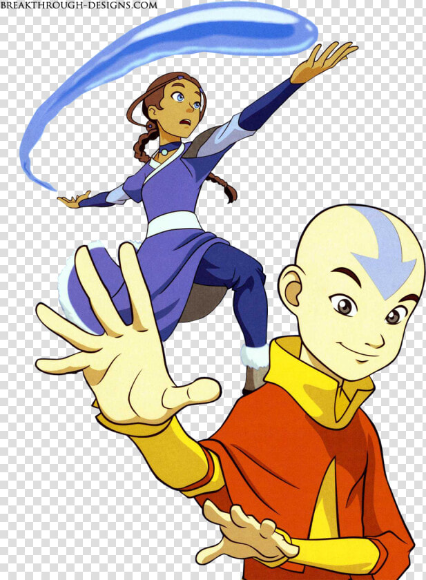 Aang Clipart Aang Transparent   Katara And Aang Bending  HD Png DownloadTransparent PNG