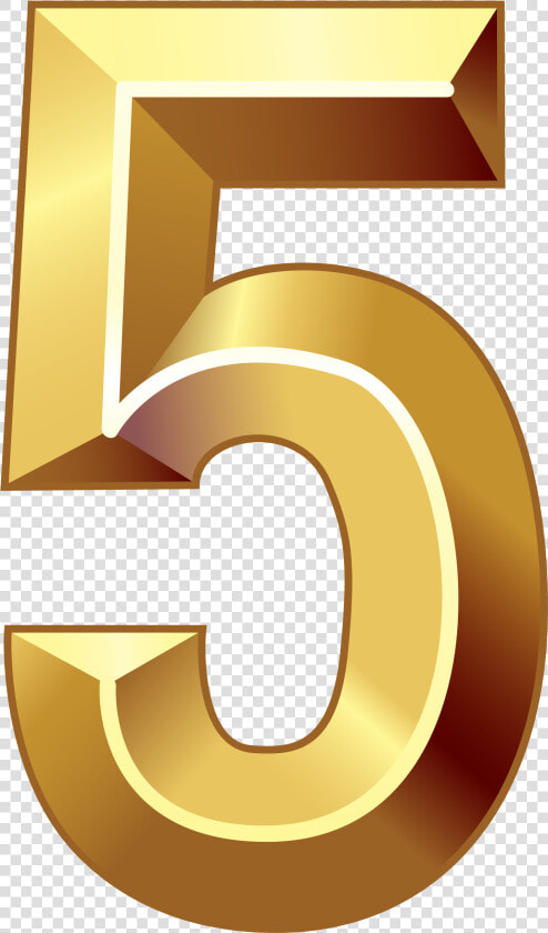 Gold Number Five Png Clipart Image   Numbers 0 Gold Png  Transparent PngTransparent PNG