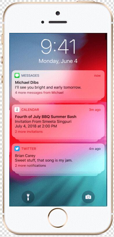 Ios 12 Push Notifications   New Message Push Notification  HD Png DownloadTransparent PNG