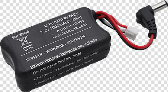 Fatshark Fpv Headset 1000mah Battery   Laptop Power Adapter  HD Png DownloadTransparent PNG