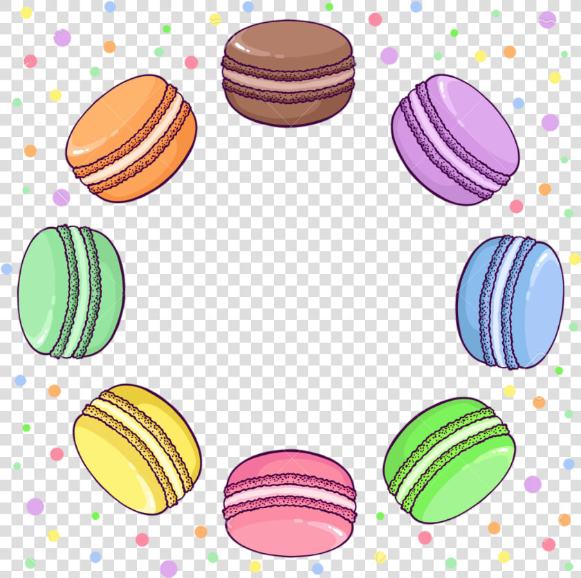 Macaroon Cute Colorful Rainbow Dots Frame Clipart    HD Png DownloadTransparent PNG