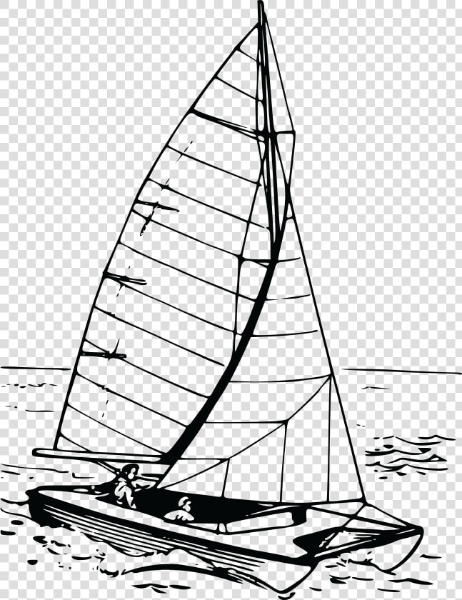 Waves Clipart Sailboat   Catamaran Boat Drawing  HD Png DownloadTransparent PNG