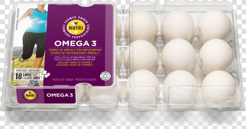 Omega 3 Large White Eggs   Box  HD Png DownloadTransparent PNG