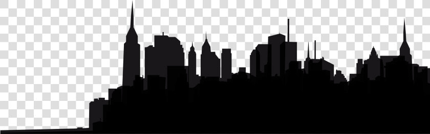 New York City Black And White Skyline Monochrome Photography   Tower Block  HD Png DownloadTransparent PNG