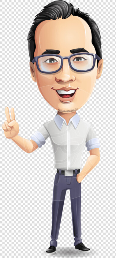 Cartoon Chinese Man Vector Character   Vector Cartoon Man  HD Png DownloadTransparent PNG