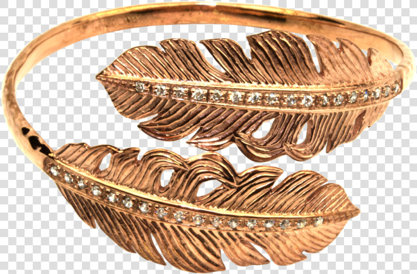 Rose Gold Feather Arm Cuff   Bangle  HD Png DownloadTransparent PNG