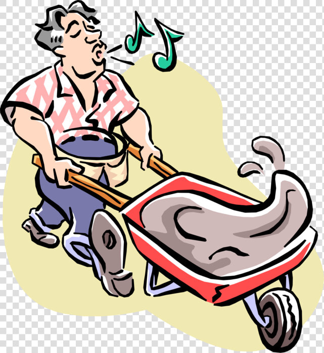 Vector Illustration Of Do It Yourself Home Improvement   Cartoon Wheelbarrow  HD Png DownloadTransparent PNG