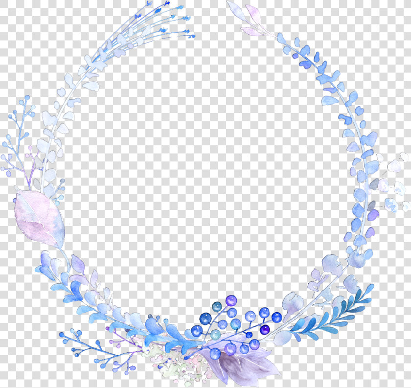 Ftestickers Watercolors Frame Wreath Flowers Floralwrea   Watercolor Painting  HD Png DownloadTransparent PNG