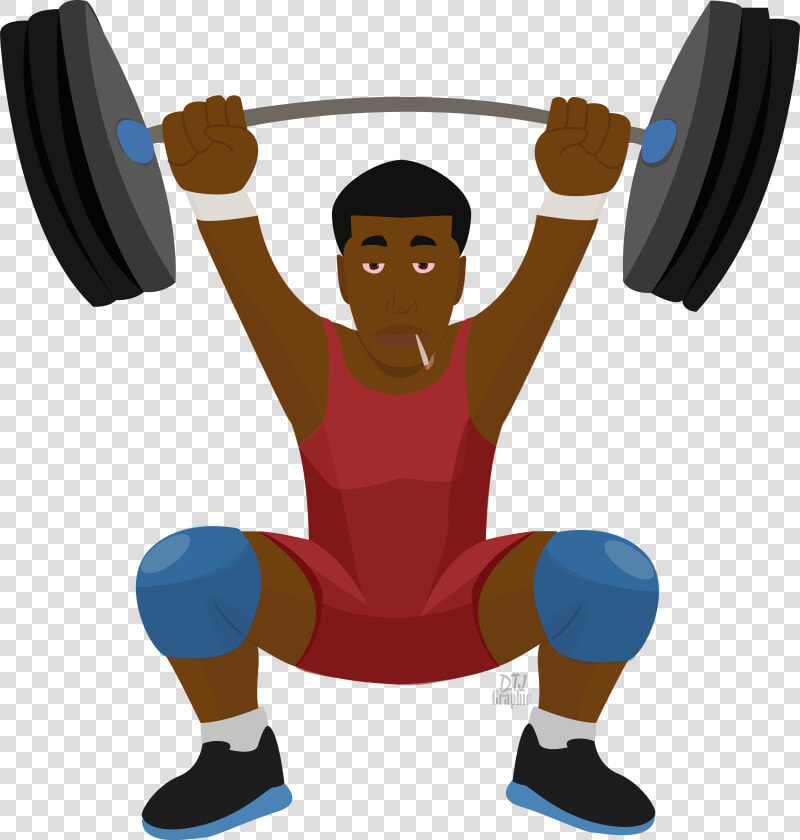 Man Lifting Weights Emoji   Transparent Cartoons  HD Png DownloadTransparent PNG