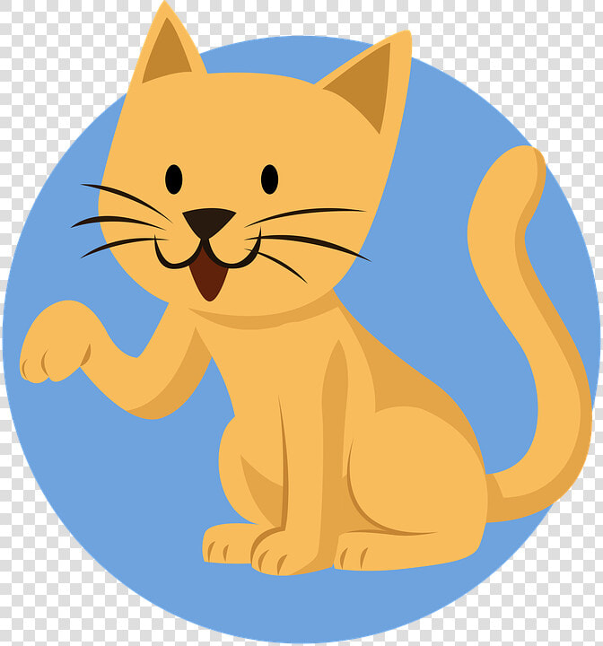 Cat  Animal  Cartoon  Kitten  Orange  Kids  Pet  Cute   Cartoon Transparent Background Cat Png  Png DownloadTransparent PNG