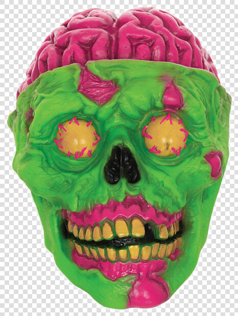 Neon Zombie Skull   Skull  HD Png DownloadTransparent PNG