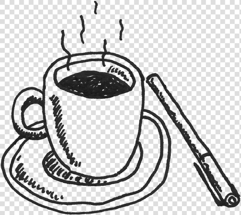 Work And Drink Coffee Sketch   Open Book With Coffee Outdoors Rainbow  HD Png DownloadTransparent PNG