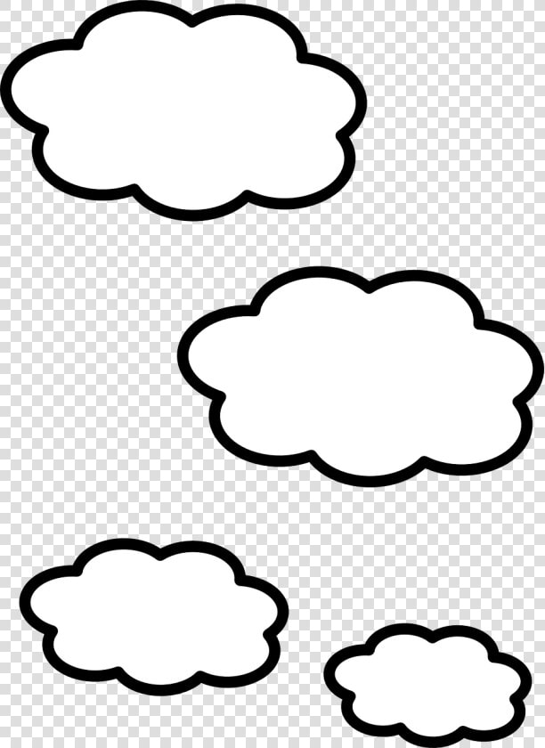 Cloud White Shapes Free Picture   Clip Art Clouds Black And White  HD Png DownloadTransparent PNG